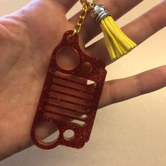 🎉🎉HP🎉🎉 Handmade Jeep Front Grill Keychain - Picture 2 of 8